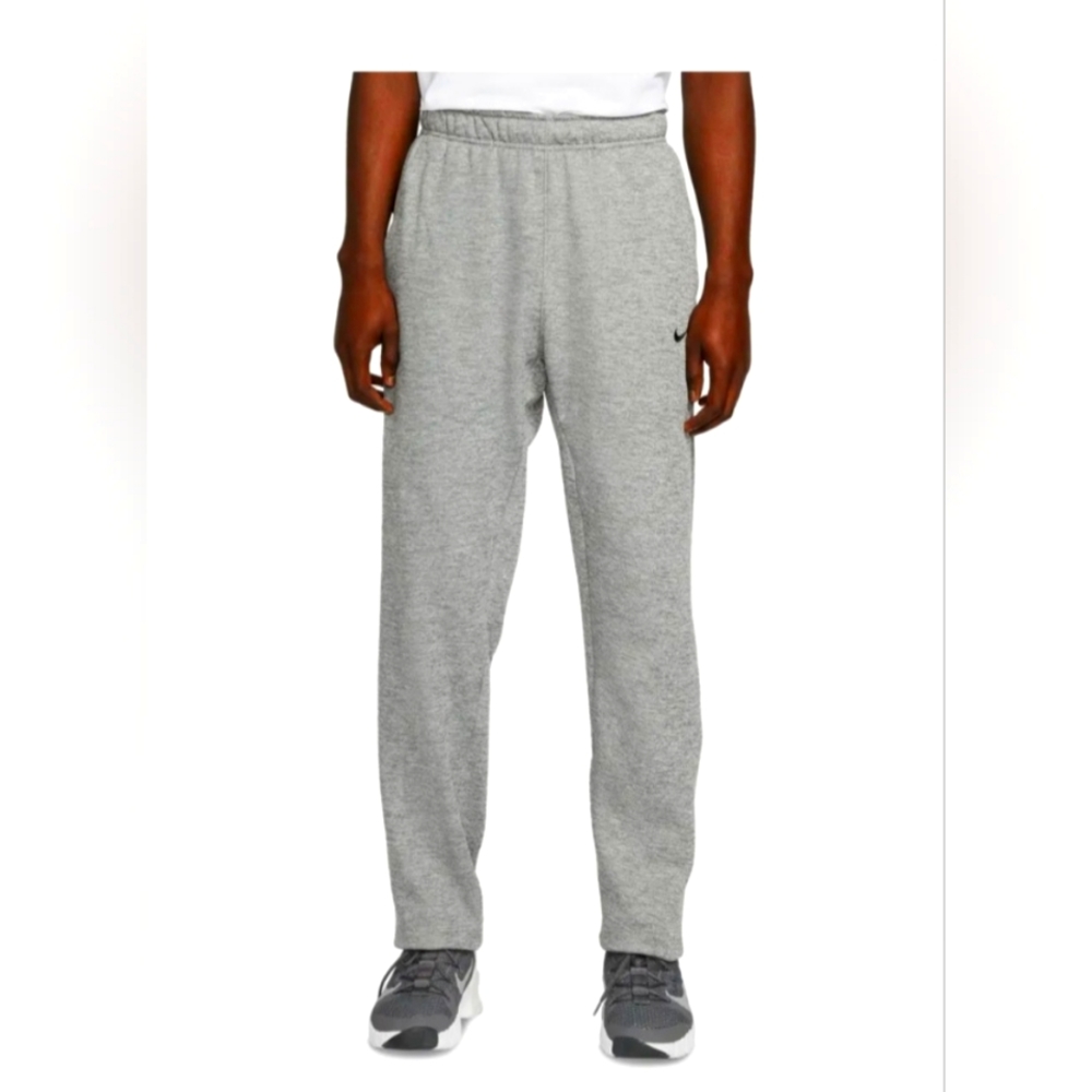 NWOT Nike Dri-Fit Open Hem Training Sweatpants in Dark Grey Heather sz L
